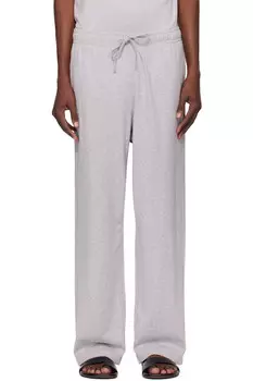 Джерси расслабленные прямые спортивные брюки Skims, серый