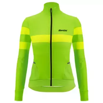 Джерси с длинным рукавом Santini Coral Bengal Thermal, зеленый