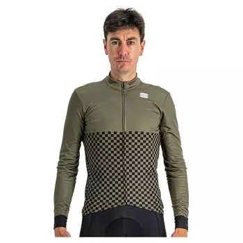 Джерси с длинным рукавом Sportful Checkmate Thermal, зеленый