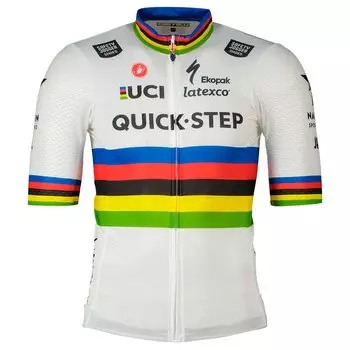 Джерси с коротким рукавом Castelli Quick-Step World Champion Competizione, белый