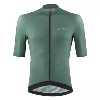 Джерси с коротким рукавом Loeffler Full Zip Star Hotbond RF, зеленый