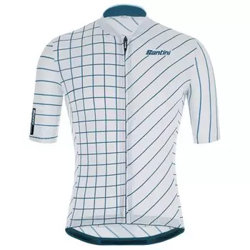 Джерси с коротким рукавом Santini ECO Sleek Dinamo, белый