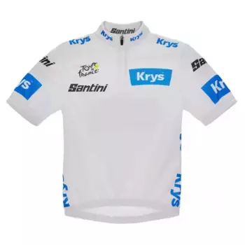 Джерси с коротким рукавом Santini Tour De France Official Best Young Rider, белый