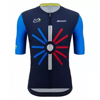 Джерси с коротким рукавом Santini Trionfo Tour De France 2023, синий