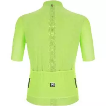 Джерси с короткими рукавами Colore Puro мужские Santini, цвет Verde Fluo