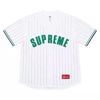 Джерси Supreme Rhinestone Stripe Baseball Jersey White, белый