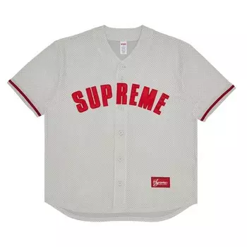 Джерси Supreme Ultrasuede Mesh Baseball Jersey Grey, серый