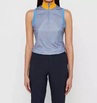 Джерси-топ Audrey Print-Tx в горошек Lake Bleu J.LINDEBERG, цвет lake bleu dot