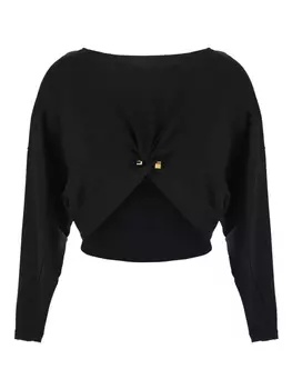 Джерси топ Elisabetta Franchi, черный