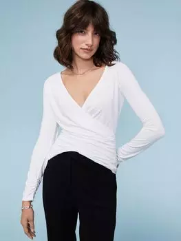 Джерси-топ Madeline с запахом Baukjen, чисто белый