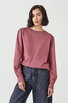 Джерси топ с рукавами фонариками Эмили Hush, розовый