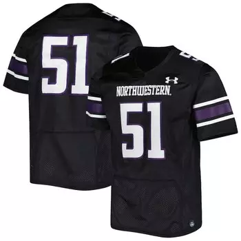 Джерси Under Armour Northwestern Wildcats, черный