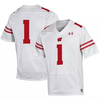 Джерси Under Armour Wisconsin Badgers, белый