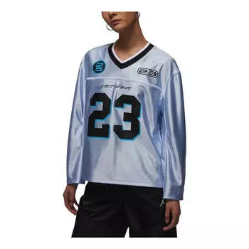 Джерси (WMNS) Air Jordan Long Sleeve Jersey Asia Sizing 'Hydrogen Blue', синий