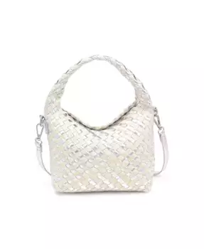 Джессамин плетеная сумка через плечо Moda Luxe, серебряный