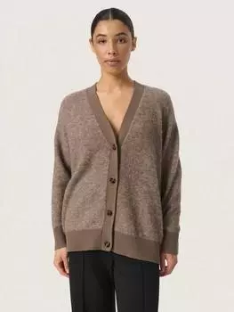 Джесси кардиган из смесовой шерсти Soaked In Luxury, цвет Morel Melange