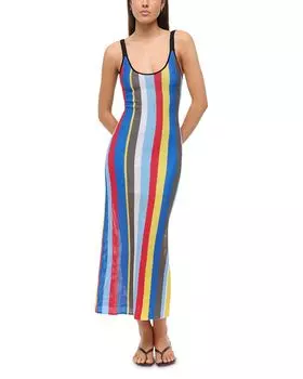 Джессика Макси-платье с кружевной вязкой STAUD, мультиколор