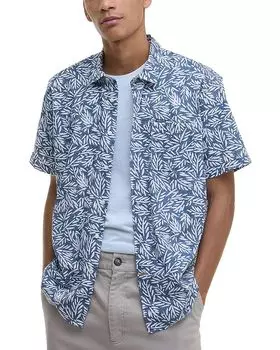 Джекстоун Летняя рубашка с принтом Regular Fit Barbour, синий
