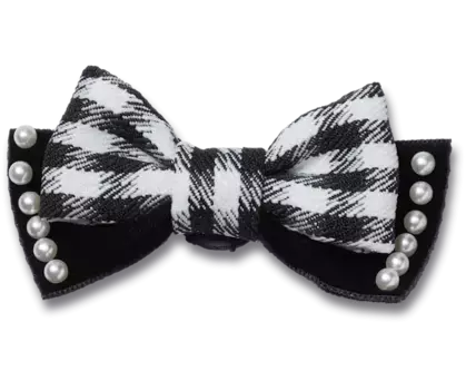 Джиббитсы Black Double Layer Bow Crocs