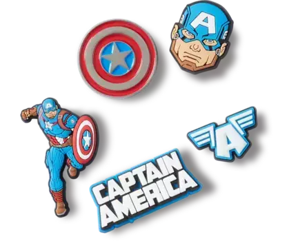 Джиббитсы Captain America 5 Pack Crocs