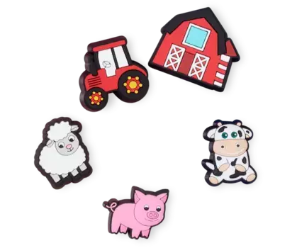 Джиббитсы Cutesey Farm Animal 5 Pack Crocs