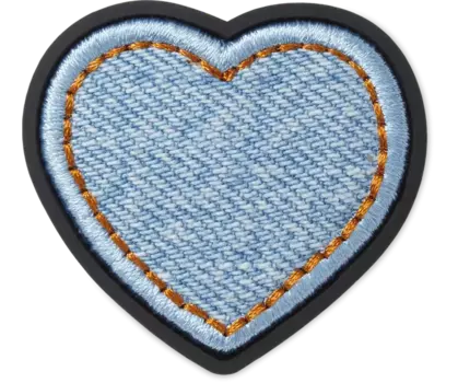 Джиббитсы Denim Patch Heart Crocs