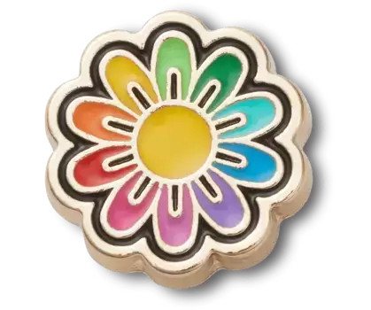 Джиббитсы Festival Gold Rainbow Daisy Crocs