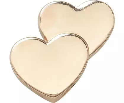 Джиббитсы Gold Double Heart Crocs