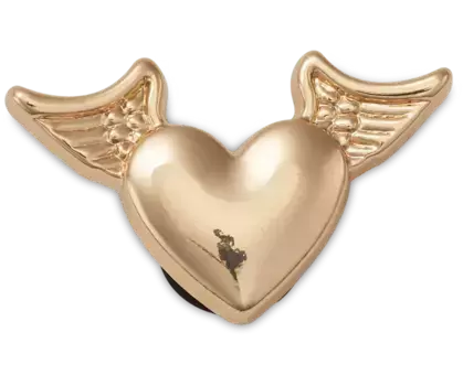 Джиббитсы Gold Heart with Wings Crocs