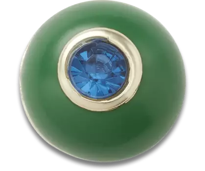 Джиббитсы Green and Blue Circle Gem Crocs
