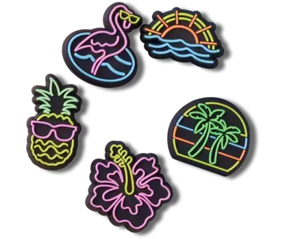 Джиббитсы Lights Up Neon 5 Pack Crocs