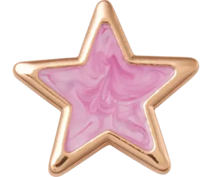 Джиббитсы Pink and Gold Star Crocs