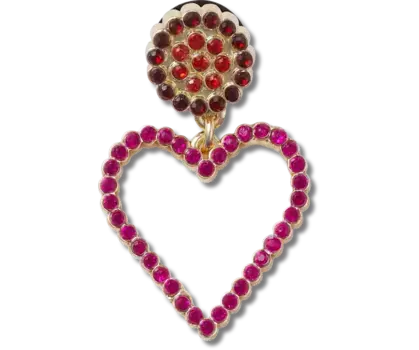 Джиббитсы Pink Beaded Heart Crocs