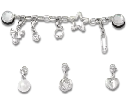 Джиббитсы Removable Punk Silver Charm Chain Crocs