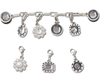 Джиббитсы Silver Adjustable Charm Chain Crocs