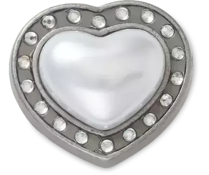 Джиббитсы Silver Pearl Heart Gem Crocs