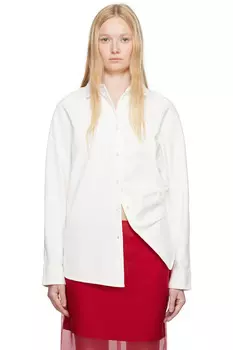 Джиговая рубашка на пуговицах Dries Van Noten, белый