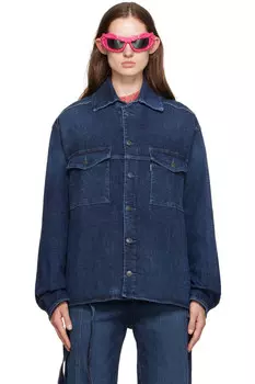 Джиговая рубашка на пуговицах Ottolinger, синий