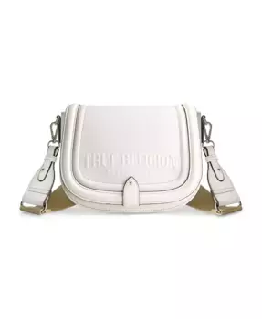 Джиговая седельная сумка с логотипом и эффектом потертости True Religion, белый