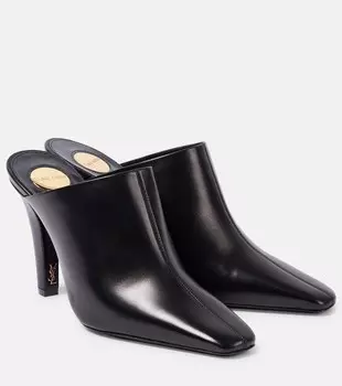 Джилл 95 кожаные мюли Saint Laurent, нуар