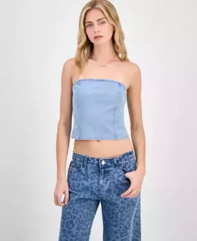 Джимовая блуза-топ для девушек Madden Girl, синий