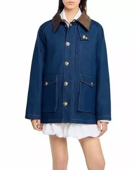 Джимовая рабочая куртка Sandro, синий