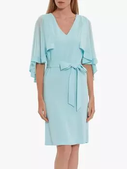 Джина Баккони Платье из крепа Chestina Moss, ледяной синий