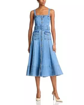 Джинговое платье Vega Cinq Sept, синий