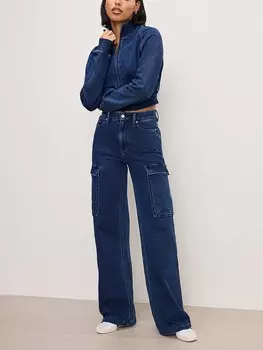 Джиниус хорошие брюки-карго для скейтбординга Good American, индиго