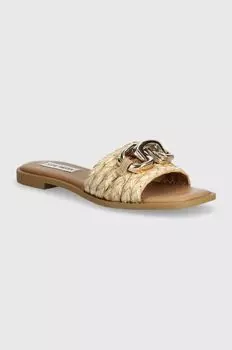 Джиновые шлепанцы Steve Madden, бежевый