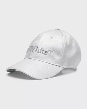 Джинсовая бейсболка с металлизированным логотипом Bookish Off-White, цвет Silver