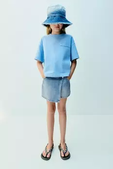 Джинсовая бермудская шорты ZARA, синий