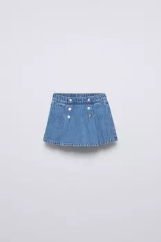 Джинсовая бермудская шорты ZARA, синий