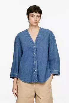 Джинсовая блузка Arket, синий